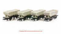 GM2410201 Gaugemaster 21t Hopper Plain Grey Wagon Set (4)